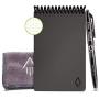 Rocketbook Smart Reusable Notebook - Dot-Grid Eco-Friendly Notebook with 1 Pilot Frixion Pen & 1 Microfiber Cloth Included - Deep Space Gray Cover, Mini Size (3.5'' x 5.5'')