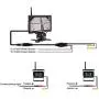 Podofo Wireless Vehicle 2 x Backup Cameras Parking Assistance System Ir Night Vision Waterproof Rear View Camera + 7'' Monitor for RV Truck Trailer Bus