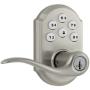 Kwikset 911 SmartCode Electronic Keypad Lock w/Tustin Lever featuring SmartKey in Satin Nickel