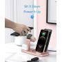 Sixmas Wireless Charger, 5 in 1 Wireless Charging Station for iPhone Samsung, USB C Dock Station for Android Phones, Charging Stand for Apple Watch SE and Series 6 5 4 3 2 1 AirPods Pro 2 1