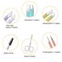 JOM Tweezers set for Eyebrows 6Pack Kit for Ingrown Hair Removal Professional Eyebrow Remover Facial Hair Remover for Women Girls Men Hair Plucking Ingrown Hairs Daily Beauty Tool with Leather Case
