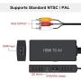 HDMI to RCA Converter, HDMI to Composite Video Audio Converter Adapter, HDMI to AV, Supports PAL/NTSC for PS4, Xbox, Switch, TV Stick, Roku, Blu-Ray, DVD Player,