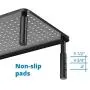 2 Pack Premium Laptop PC Monitor Stand with Sturdy, Stable Black Metal Construction. Fashionable Riser Height Adjustable with Non-Skid Rubber. Perfect for Computer Monitor iMac Stand or Computer Shelf