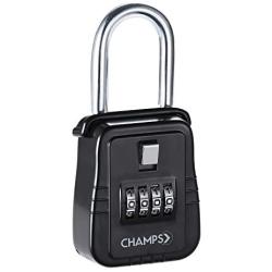 Champs Combination Realtor Lock, 4 Digit Comination Padlock, Real Estate Key Lock Box, Set-Your-Own Combination [12 Packs, Black]