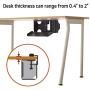TAP-UP Cable Box, Desk Mounted Cable Management Box, Cord Organizer - Easy to Install Without Drilling Any Holes to Your Desk (Gray)