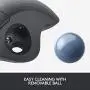 Logitech ERGO M575 Wireless Trackball Mouse, Easy thumb control, Precision and smooth tracking, Ergonomic comfort design, Windows/Mac, Bluetooth, USB - Graphite