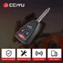 cciyu 2PCS Uncut 4 Buttons Keyless Entry Remote Fob Case Replacement for for D odge Charger Dakota Durango Magnum, for for J eep Commander Grand Cherokee, for C hrysler 300 (OHT692713AA KOBDT04A)