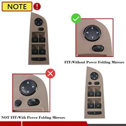 A-Premium Power Window Switch Replacement for BMW E90 E91 328i 328xi 330i 330xi 335d 335i 335xi M3 Front Left(Without Power Folding Mirrors)
