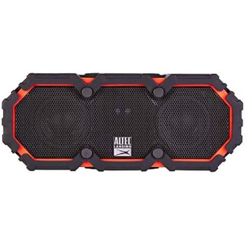Altec Lansing LifeJacket 2 Bluetooth Speaker, IP67 Waterproof, Shockproof, Snowproof, Everything-Proof Rating, 30-Foot Range Along with Extra Audio Horsepower, 16 hours of Battery Life, Deep Red