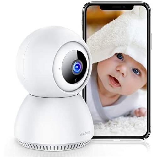 Victure Home Camera, 1080P Wireless Security Wi-Fi Camera Indoor, Sound Detection, Motion Tracking, Motion Detection, Two-Way Audio, Night Vision, Cloud Storage, SD Card Storage, Pan/Tilt