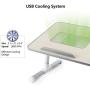8AMTECH Laptop Stand for Bed, Portable Laptop Table with Foldable Legs Notebook Computer Desk for Laptop Reading and Writing Lap Tray for Eating in Bed Sofa Couch Floor (Wood, Medium)