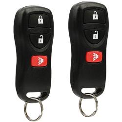 Key Fob Keyless Entry Remote fits Nissan Frontier Armada Murano Pathfinder Quest Sentra Titan Versa Xterra/Infiniti QX4 FX35 FX45 (KBRASTU15), Set of 2