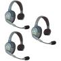 Eartec UL3S UltraLITE Full Duplex Wireless Headset Communication for 3 Users - 3 Single Ear Headsets