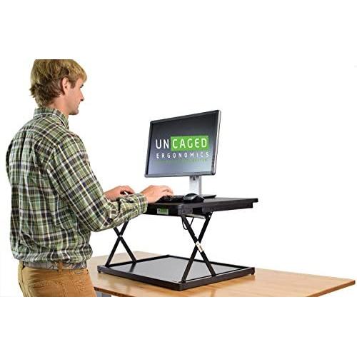 CHANGEdesk Mini Small Standing Desk Converter Simple Affordable Adjustable Height Desktop Riser for laptops Single Computer Monitors Portable Compact Lightweight Ergonomic sit Stand up Tabletop Stand