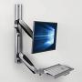 Tripp Lite Wall-Mount for Sit-Stand Desktop Workstation Standing Desk, Single Display w/ Thin Client Mount, for 13 to 27 in. Monitors (WWSS1327RWTC)