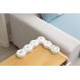Flexible Power Strip Surge Protector 6Ft 4 Outlet 2USB Suitable for Home and Office. (White)