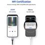 Lightning to 3.5mm Audio Cable 6FT, JSAUX [Apple Mfi Certified] iPhone Headphones Jack Lightning to Aux Cord Compatible with iPhone 12/12 Mini/12 Pro/12 Pro Max/11 Pro/11 Pro Max/X/XR/XS Max/8/7-Grey