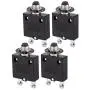 Ampper 12V/24V DC Push Button Thermal Circuit Breaker, 125/250V AC Push Reset Circuit Breaker with Quick Connect Terminals (10Amp, 4Pcs)