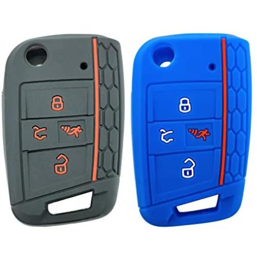 2x Coolbestda Rubber Folding 4B Key Fob Cover Glove Protector Case Accessory for 2020 2019 2018 2017 VW Golf Alltrack Sportwagen GTI Tiguan Atlas POLO Skoda Octavia (Push Start Car NOT FIT) 2x Coolbestda Rubber Folding 4B Key Fob Cover Glove Protector Case Accessory for 2020 2019 2018 2017 VW Golf Alltrack Sportwagen GTI Tiguan Atlas POLO Skoda Octavia (Push Start Car NOT FIT)