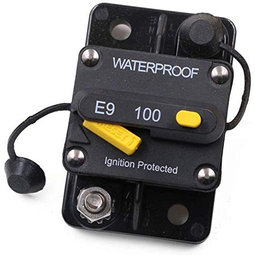 Gloaso Circuit Breaker 100 Amp Waterproof Surface-Mount Trolling with Manual Reset Heavy Duty Breakers 12V - 48V DC 100A