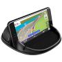 Loncaster Car Phone Holder, Car Phone Mount Silicone Car Pad Mat for Various Dashboards, Slip Free Desk Phone Stand Compatible with iPhone, Samsung, Android Smartphones, GPS Devices and More, Black