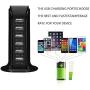 6-Port USB Wall Charger Desktop Charging Station Quick Charge 2.1,Compatible with Compatible for Phones,Tablets Smartphones and More(Black)