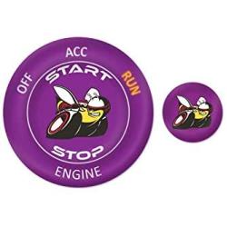 ToolEpic for Dodge Challenger Charger Scat Pack Decal Accessories 2015-2021 - Engine Start Stop Button Overlay Sticker Emblem - Push to Start Button Plum Crazy Purple Badge Cover - Perfect for Decals