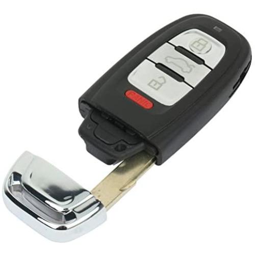 cciyu X 1 Flip Key Fob with Key Blade 4 buttons Replacement for 09 10 11 12 13 14 15 16 for A udi A1 A3 Quattro A4 A5 Series with FCC IYZFBSB802