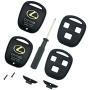 Not Needed for Cutting-Key Shell Replacement for Lexus ES300 ES330 GS300 GS400 GS430 GX470 IS300 LS400 LS430 LX470 RX300 RX330 RX350 RX400h RX450h SC430 Key Fob Cover with Screwdriver (Pack 2)