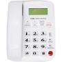 MuYuTec Desktop Landline Phone for Home Corded Phone with Caller ID Handsfree Speakerphone with Amplified Ringer for Elderly Large Button Phones for Seniors SOS Emergency Phone(White)