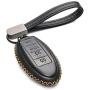 Vitodeco Leather Smart Key Fob Case Cover for 2020 Nissan Versa, Sentra, Altima, Maxima, Rogue, 2020 Infiniti Q50, Q60, QX50, QX60, QX80 and More Models (4 Buttons, Black) Vitodeco Leather Smart Key Fob Case Cover for 2020 Nissan Versa, Sentra, Altima, Maxima, Rogue, 2020 Infiniti Q50, Q60, QX50, QX60, QX80 and More Models (4 Buttons, Black)