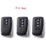 Royalfox(TM) 2/3/4 buttons soft silicone carbon fiber smart keyless remote Key Fob case Cover shell For Lexus RX IS CT GS NX ES RC RCF GSF es300 es330 es350 RC200 RC300 RC350 is300 is250 is350 (black)