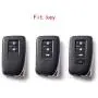 Royalfox(TM) 2/3/4 buttons soft silicone carbon fiber smart keyless remote Key Fob case Cover shell For Lexus RX IS CT GS NX ES RC RCF GSF es300 es330 es350 RC200 RC300 RC350 is300 is250 is350 (black)
