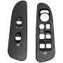 BASIKER Driver & Passenger Black Door Window Switch Panel Bezel for 2002-2010 Dodge Ram 1500 2500 3500 Front Right & Left Window Button Border Trim