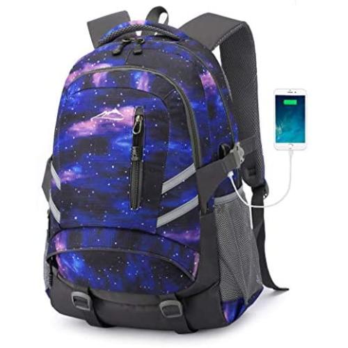 Backpack Bookbag for College School Business Travel Hiking Fit Laptop Up to 15.6 Inch (Galaxy C)