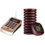 Grass V8801 Wireless Calling System Pager Restaurant System Long Range Small Size Two Way Charge Support 998 Channel with 10 Coaster Pagers
