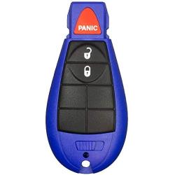 1 New Blue Keyless Entry 3 Button Remote Key Fob M3N5WY783X, IYZ-C01C 56046707AE For Chrysler Town Country Dodge Challenger Charger Durango Grand Caravan Journey Ram SHELL/CASE ONLY (No Electronic)