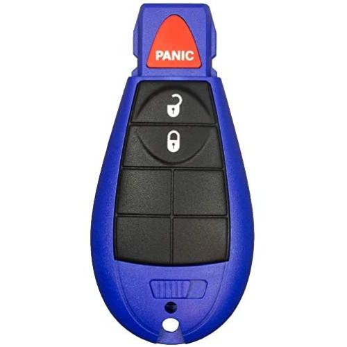 1 New Blue Keyless Entry 3 Button Remote Key Fob M3N5WY783X, IYZ-C01C 56046707AE For Chrysler Town Country Dodge Challenger Charger Durango Grand Caravan Journey Ram SHELL/CASE ONLY (No Electronic)