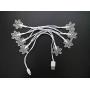 YAGE Tale Snowflake Shaped USB Charging Cable USB and Bulb Charger 50inch 8LED White Compatible with Phone 5 5s 6 6plus 6s 6s Plus 7 7plus 8 8plus X XR XS XS Max 11Pro Max etc