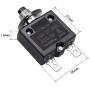 RKURCK 125-250V AC 50V DC Push Button Circuit Breaker 18 Amp Thermal Overload Protector L1 Series Manual Reset Thermal Circuit Breaker (18A)