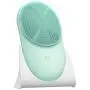 3 in 1 Sonic Facial Cleansing Brush((9 Adjustable Speeds), Silicone Face brush with Heated Massage Helps Open pores&Import Essence, USB Rechargeble Face Scrubber Brush for Deep Cleanning, Exfoliating