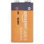 Amazon Basics 8 Pack 9 Volt Performance All-Purpose Alkaline Batteries, 5-Year Shelf Life, Easy to Open Value Pack