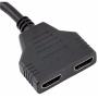 ZY HDMI Male to Dual HDMI Female 1 to 2 Way HDMI Splitter Adapter Cable for HDTV,Support Two TVs at The Same Time, Signal One in, Two Out(Black)