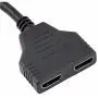 ZY HDMI Male to Dual HDMI Female 1 to 2 Way HDMI Splitter Adapter Cable for HDTV,Support Two TVs at The Same Time, Signal One in, Two Out(Black)