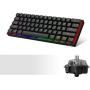 DIERYA DK61E 60% Mechanical Gaming Keyboard, RGB Backlit Wired PBT Keycap Waterproof Type-C Mini Compact 61 Keys Computer Keyboard with Full Keys Programmable (Gateron Optical Sliver Switch)