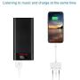 3 in 1 Dual 3.5mm Headphone Jack Adapter - Earphone Jack Audio and Charging Adapter - Headphone Splitter For iPhone 11 / XS / XS Max / XR / X / 8 / 8plus / 7 / 7plus / iPad -Support IOS 13- White