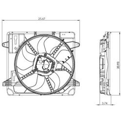 TYC 624080 Cooling Fan
