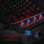 Redragon K585 DITI One-Handed RGB Mechanical Gaming Keyboard, Type-C Professional Gaming Keypad with 7 Onboard Macro Keys, Detachable Wrist Rest, 42 Keys