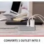 GE, Heather Gray, Designer 1 Ft Power Strip with 6 Inch Braided Extension Cord, 3 Grounded Outlets, Flat Plug, 53199 GE, Heather Gray, Designer 1 Ft Power Strip with 6 Inch Braided Extension Cord, 3 Grounded Outlets, Flat Plug, 53199