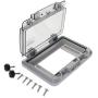 Fielect Electronic Junction Box Switching Power Supply Junction Box Distribution Box Waterproof ABS Plastic Project Box Transparent Lid Gray 127 x 98 x 50.8mm / 5'' x 3.86'' x 2''
